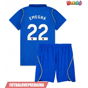 Lacne Dětský Futbalové dres Chelsea Emmanuel Emegha #22 2026-27 Krátky Rukáv - Domáci (+ trenírky)